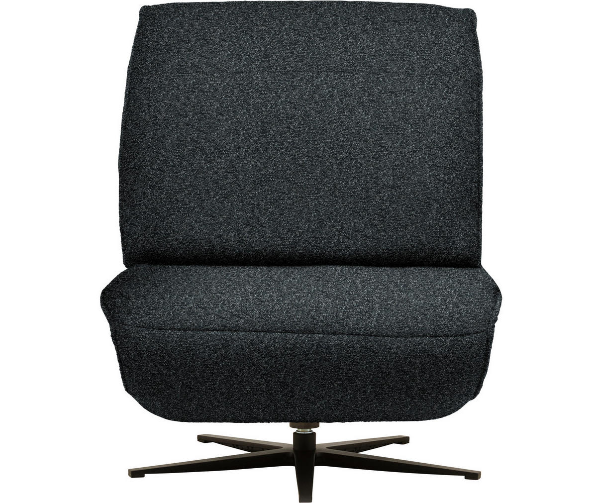 SESSEL in Flachgewebe, Mikrofaser Anthrazit  - Anthrazit/Schwarz, Design, Textil/Metall (84/65/91cm) - Koinor