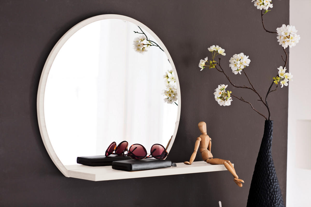 WANDSPIEGEL  - Kaschmir, Design, Glas/Holzwerkstoff (65/56/17cm) - Xora