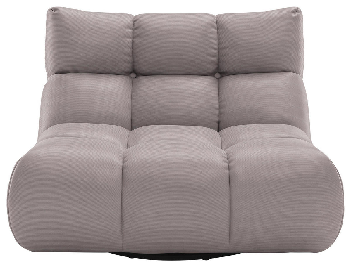 SESSEL Feincord Taupe  - Taupe/Schwarz, Design, Kunststoff/Textil (112/85/108cm) - Pure Home Lifestyle