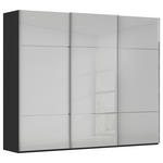 SCHWEBETÜRENSCHRANK  in Grau, Schwarz  - Chromfarben/Schwarz, KONVENTIONELL, Glas/Holzwerkstoff (242/223/68cm) - Novel
