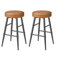 BARHOCKER-SET in Braun, Schwarz  - Schwarz/Braun, MODERN, Textil/Metall (49,5/63/49,5cm) - MID.YOU