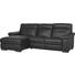 SEDACÍ SOUPRAVA, černá, kůže - černá, Konvenční, dřevo/kůže (162/264cm) - Natuzzi Editions SEDACÍ SOUPRAVA, černá, kůže - černá, Konvenční, dřevo/kůže (162/264cm) - Natuzzi Editions
