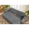 SCHLAFSOFA Cord Dunkelgrau Rückenkissen, Bettkasten, Schlaffunktion, Rücken echt, Liegefläche im Originalstoff  - Dunkelgrau/Schwarz, KONVENTIONELL, Kunststoff/Textil (240/72/95cm) - Carryhome