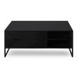 COUCHTISCH in Holz, Metall 118/70/45 cm  - Schwarz/Akaziefarben, Trend, Holz/Metall (118/70/45cm) - Ambia Home