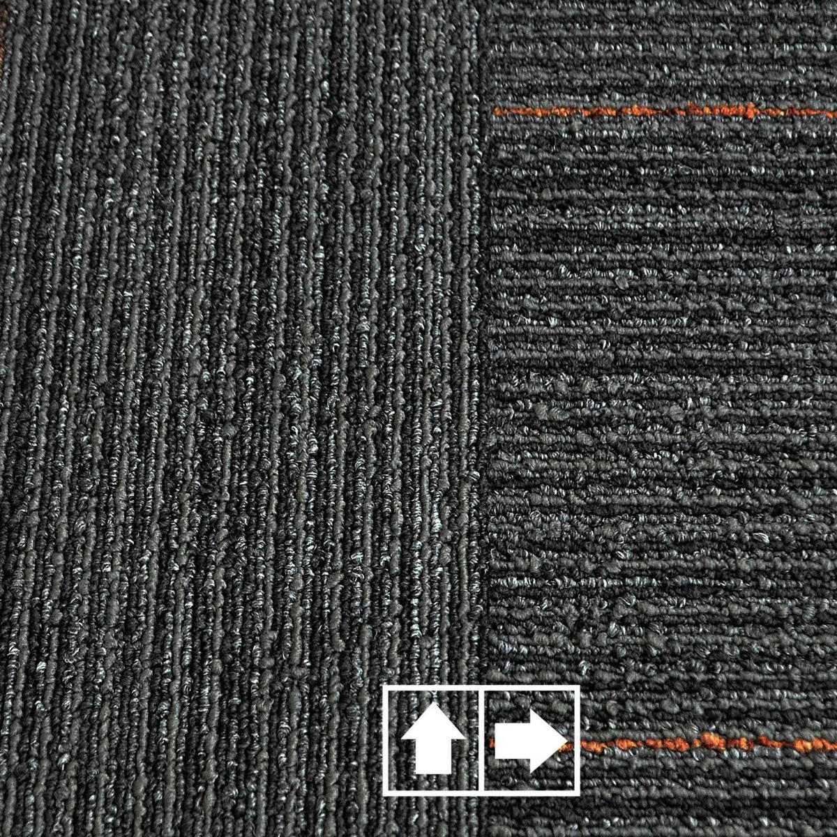 TEPPICHFLIESE - Anthrazit, Basics, Kunststoff/Textil (50/50cm) - Esposa