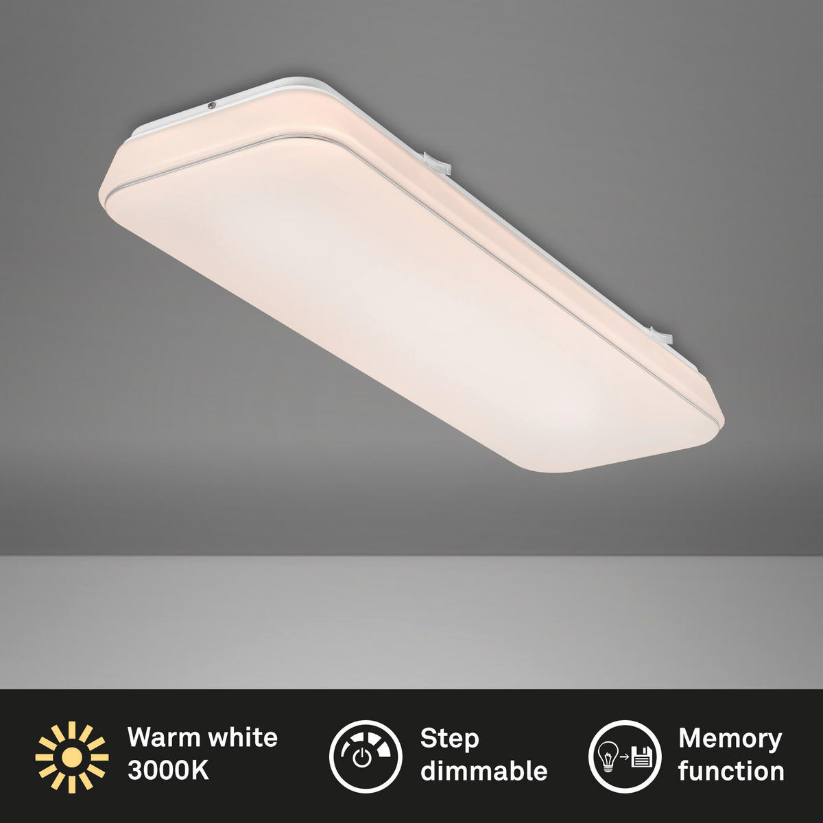 STROPNA LED-SVETILKA  Rupa 24 W/2800 lm/3000 K// - bela, Basics, kovina/umetna masa (60,7/18,7/5,7cm)