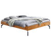 BETT 90/200 cm  in Wildeiche  - Wildeiche/Anthrazit, Design, Holz/Metall (90/200cm) - Hasena