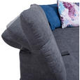 ECKSOFA Dunkelblau Chenille  - Chromfarben/Dunkelblau, Design, Textil (242/313cm) - Xora