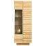 VITRINE Wildeiche massiv, mehrschichtige Massivholzplatte (Tischlerplatte) Eichefarben - Eichefarben, Design, Glas/Holz (64/202/42.5cm) - Voglauer