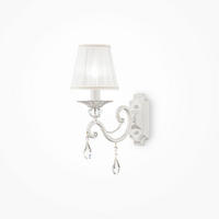 WANDLEUCHTE Elegant 12/39/27 cm  - Goldfarben/Weiß, Trend, Textil/Metall (12/39/27cm) - MAYTONI