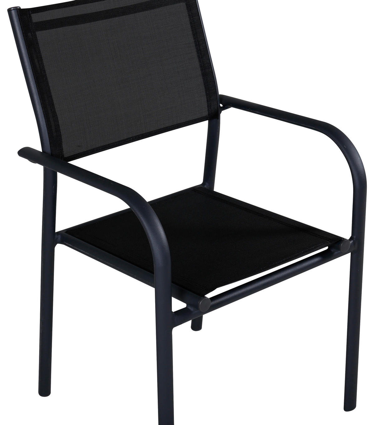 STAPELSESSEL Aluminium Schwarz  - Schwarz, KONVENTIONELL, Metall (56/90/55cm) - Gardenson