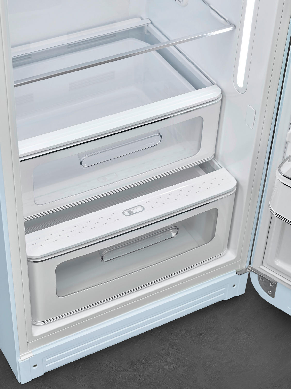 KÜHLSCHRANK 60/150/72,8 cm FAB28RPB6  - Pastellblau, Basics, Glas/Metall (60/150/72,8cm) - SMEG
