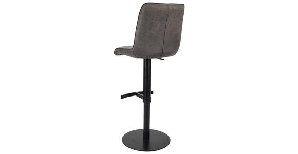 BARHOCKER in Metall, Textil Schwarz, Dunkelgrau - Dunkelgrau/Schwarz, MODERN, Textil/Metall (42/110/52cm) - Novel