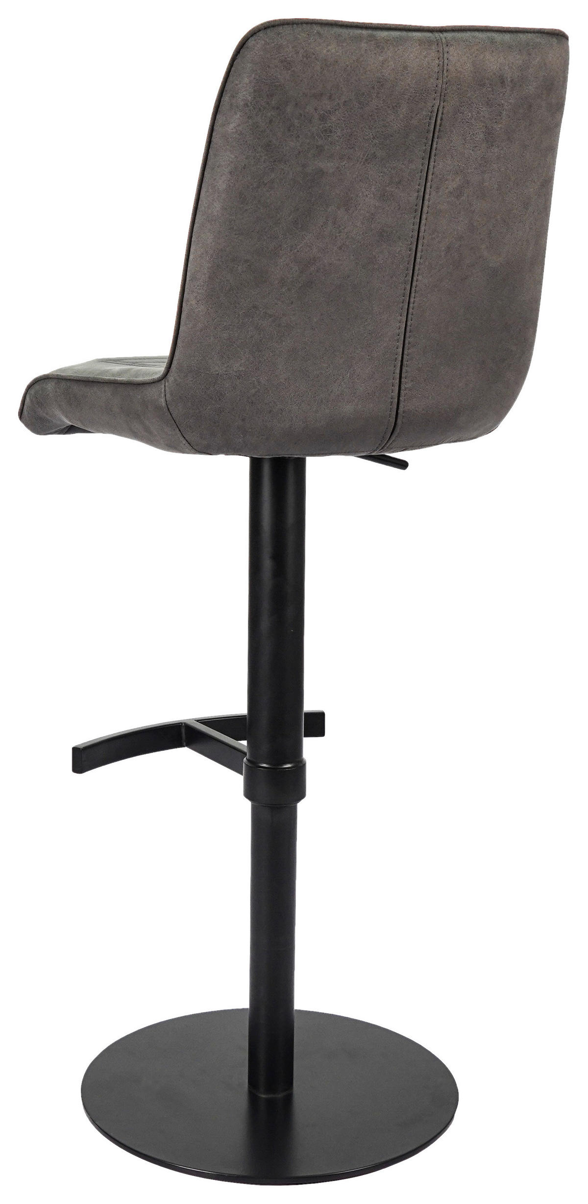 BARHOCKER in Metall, Textil Schwarz, Dunkelgrau  - Dunkelgrau/Schwarz, MODERN, Textil/Metall (42/110/52cm) - Novel