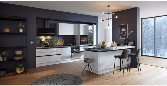 EINBAUKÜCHE   - Weiß, Design, Holzwerkstoff - Novel