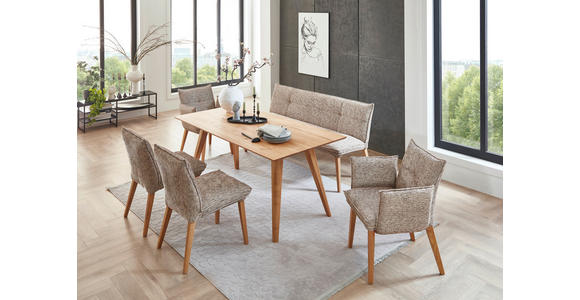 ESSTISCH Eiche massiv rechteckig Eichefarben  - Eichefarben, KONVENTIONELL, Holz (180/90/76cm) - Voleo
