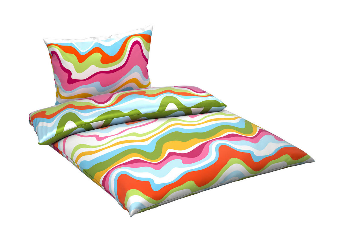 POSTEĽNÁ BIELIZEŇ, satén, viacfarebná, 140/200 cm - viacfarebná, Trend, textil (140/200cm) - Esposa