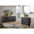 Sideboard in Schwarz, Eichefarben - Eichefarben/Schwarz, Design, Holzwerkstoff/Kunststoff (200/84/41,5cm) Sideboard in Schwarz, Eichefarben - Eichefarben/Schwarz, Design, Holzwerkstoff/Kunststoff (200/84/41,5cm)