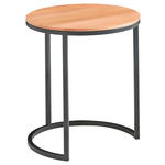 BEISTELLTISCH 39/39/51 cm Buche massiv Schwarz, Buchefarben rund  - Buchefarben/Schwarz, Design, Holz/Metall (39/39/51cm) - Johann Jakob