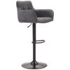 BARHOCKER in Metall, Textil Grau, Schwarz  - Schwarz/Grau, MODERN, Textil/Metall (54,5/111,5/51,5cm) - Livetastic