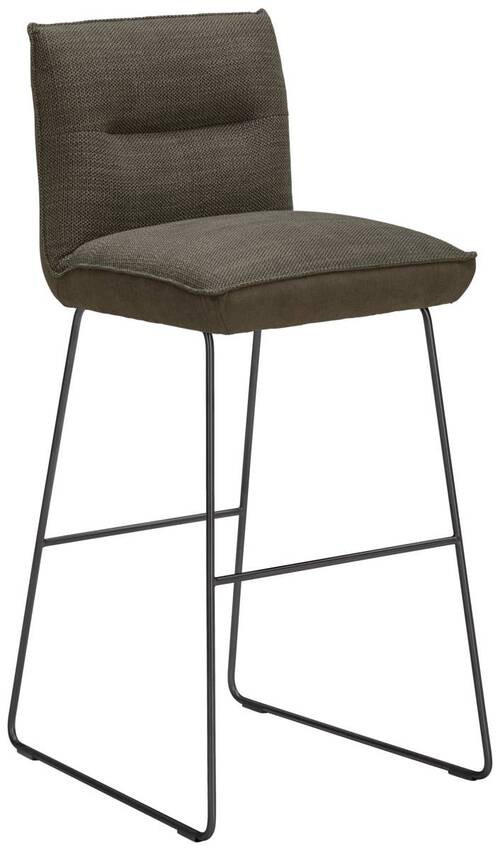 BARHOCKER Flachgewebe Braun, Schwarz Stahl Stoffauswahl, Typenauswahl, Gestellauswahl  - Schwarz/Braun, Design, Textil/Metall (51/107/59cm) - Dieter Knoll