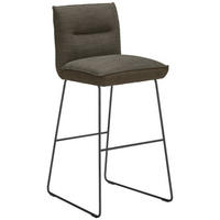BARHOCKER Flachgewebe Braun, Schwarz Stahl Stoffauswahl, Typenauswahl, Gestellauswahl  - Schwarz/Braun, Design, Textil/Metall (51/107/59cm) - Dieter Knoll