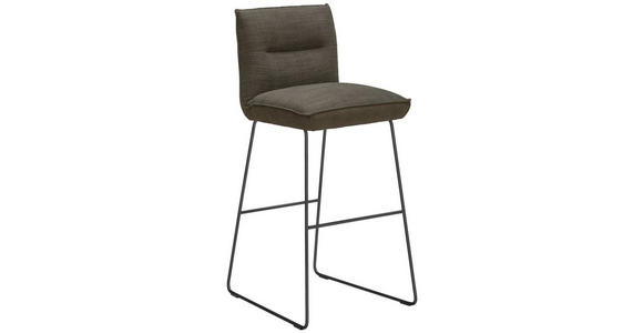 BARHOCKER in Metall, Textil Braun, Schwarz - Schwarz/Braun, Design, Textil/Metall (51/107/59cm) - Dieter Knoll