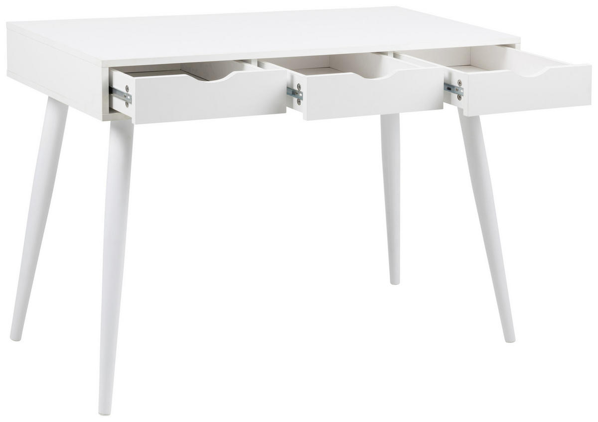 RADNI STO  bela   - bela, Dizajnerski, metal/pločasti materijal (110/77,1/50cm) - Carryhome