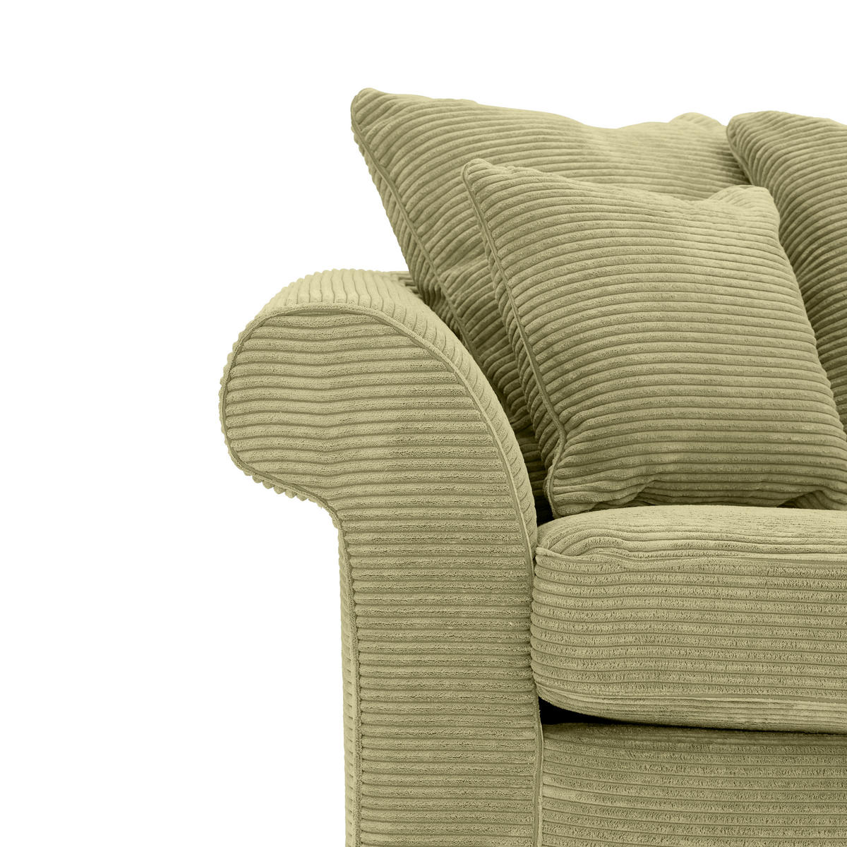 BIG SOFFA i manchester ljusgrön  - ljusgrön/ekfärgad, Lifestyle, trä/textil (264/70/111cm) - Livetastic