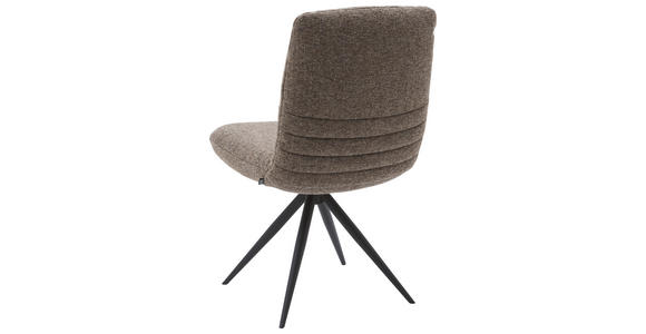 STUHL in Stahl Flachgewebe Metall, Textil - Dunkelbraun/Graubraun, Design, Textil/Metall (50/93/69cm) - Dieter Knoll
