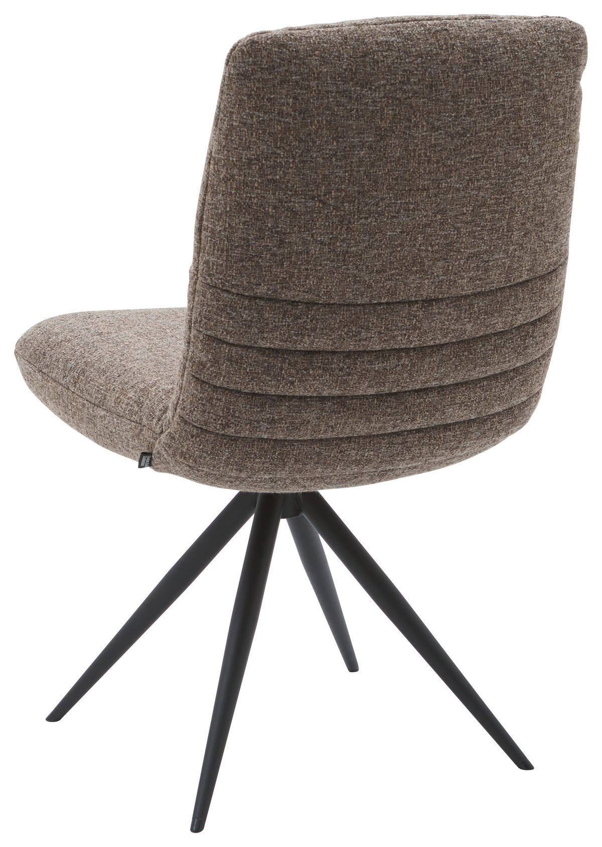 STUHL  in Stahl Flachgewebe  - Dunkelbraun/Graubraun, Design, Textil/Metall (50/93/69cm) - Dieter Knoll