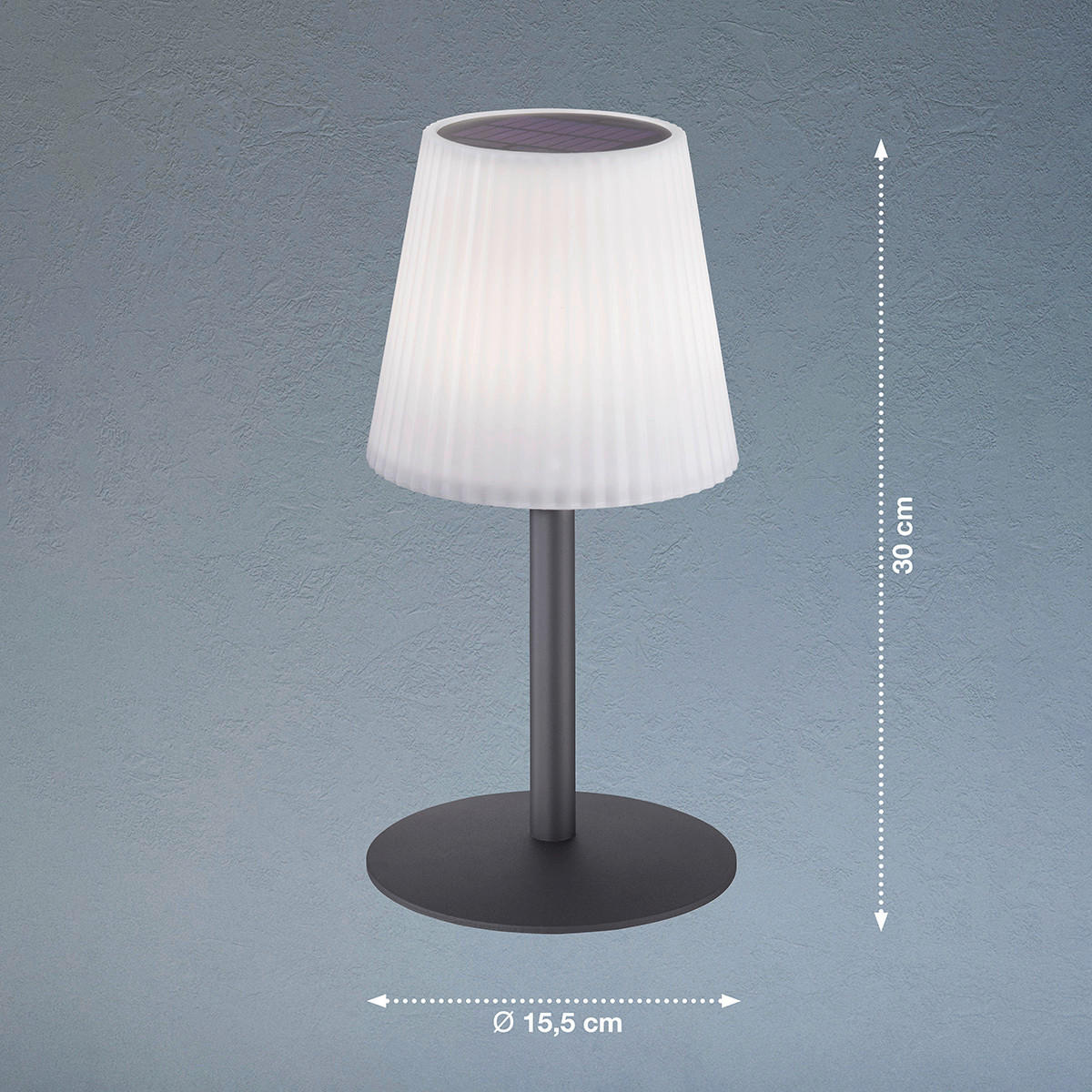 PORTABEL LAMPA 15,5/30 cm   - vit/svart, Basics, plast (15,5/30cm)