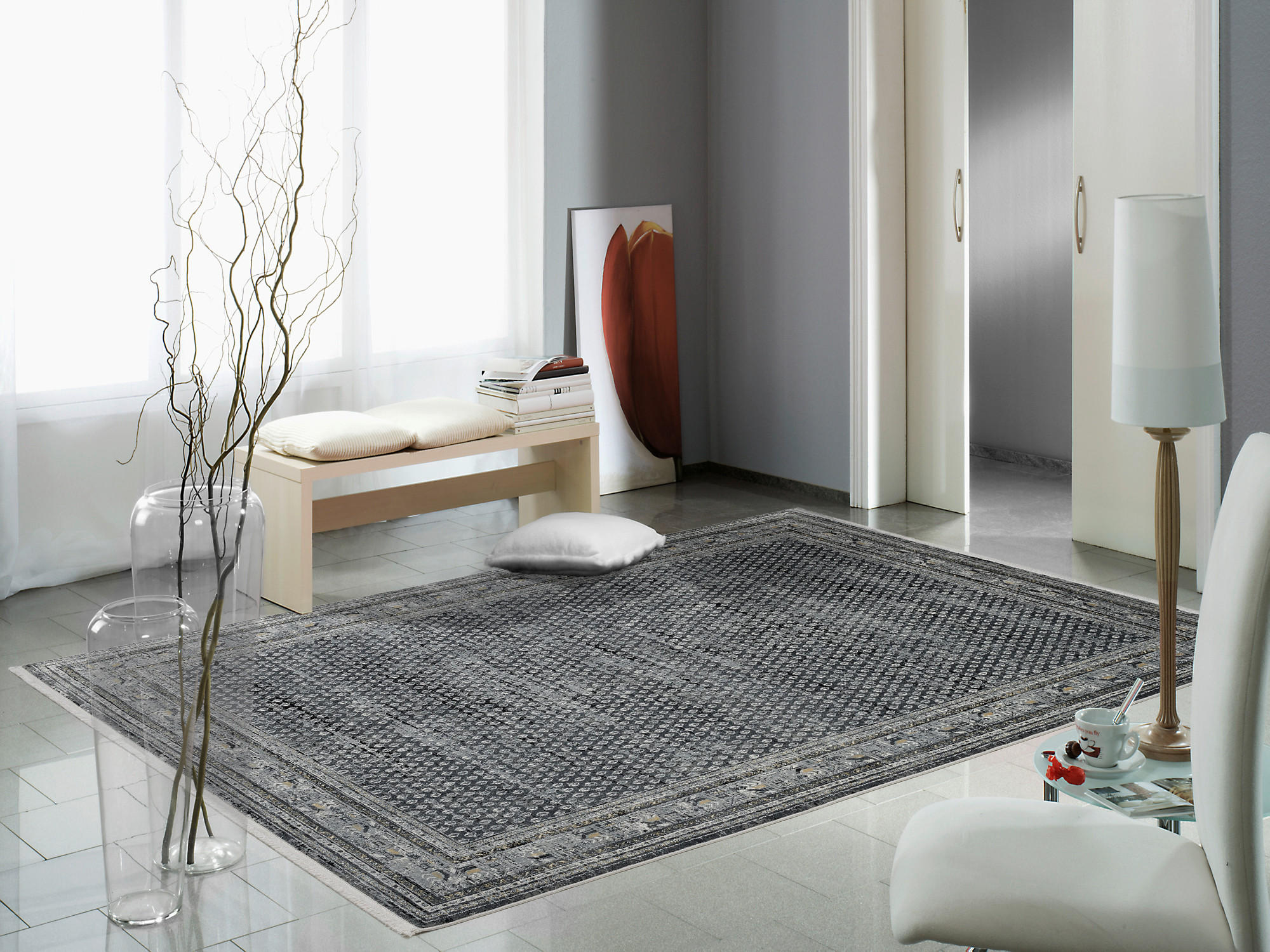 WEBTEPPICH 200/290 cm Monza Dunkelgrau  - Dunkelgrau, KONVENTIONELL, Textil (200/290cm) - Dieter Knoll