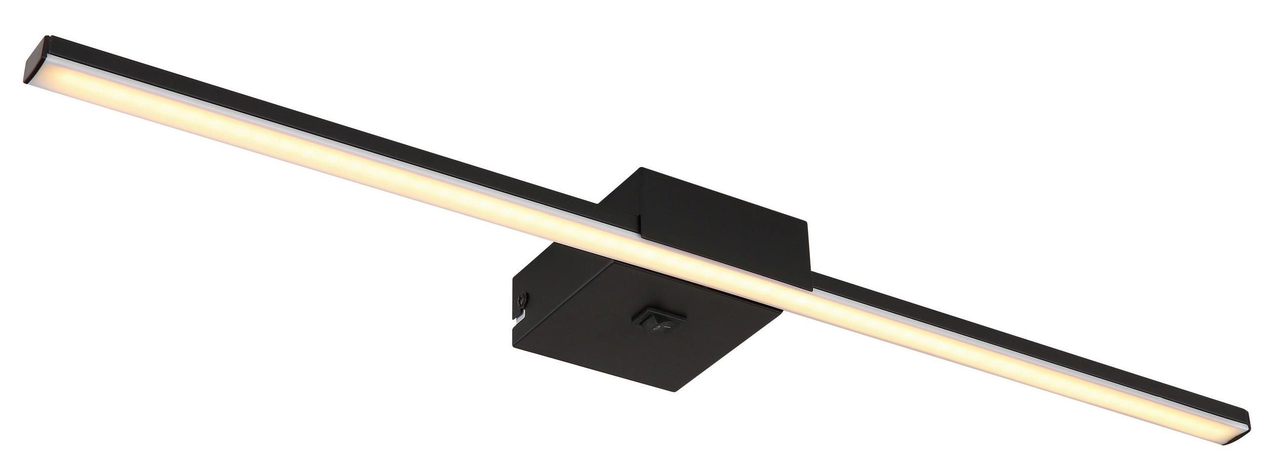 LED-WANDLEUCHTE 61,5/11/3,7 cm   - Opal/Schwarz, Basics, Kunststoff/Metall (61,5/11/3,7cm) - Globo