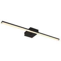 APLICĂ DE PERETE PENTRU BAIE - opal/negru, Basics, plastic/metal (61,5/11/3,7cm) - Globo