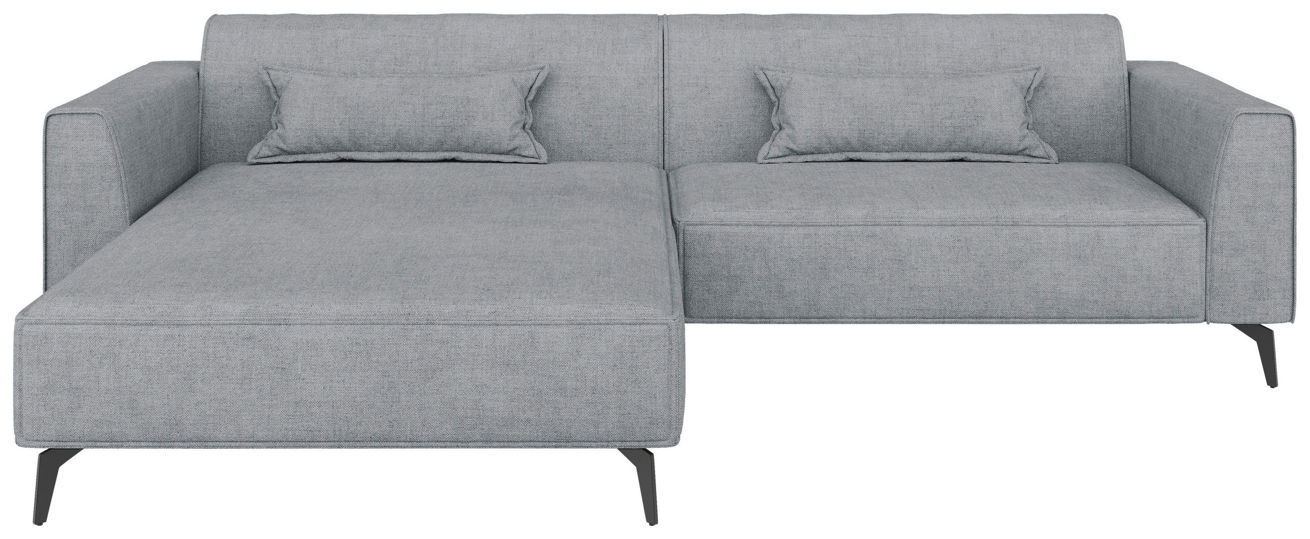 ECKSOFA  in Grau  190/295 cm  - Schwarz/Grau, MODERN, Textil/Metall (190/295cm) - Carryhome