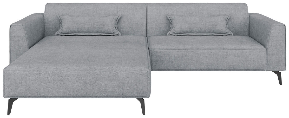 ECKSOFA  in Grau  190/295 cm  - Schwarz/Grau, MODERN, Textil/Metall (190/295cm) - Carryhome