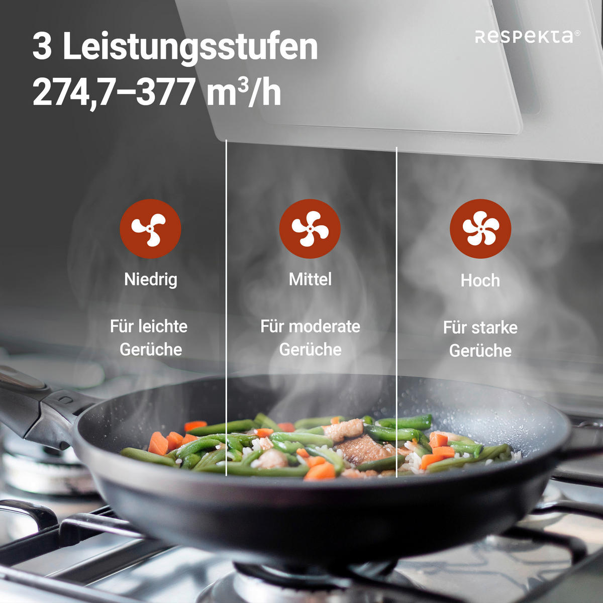 DUNSTABZUGSHAUBE CH21060WBZ  - Weiß, Trend, Glas/Metall (59,8/72,7-110,7/30,5cm) - Respekta