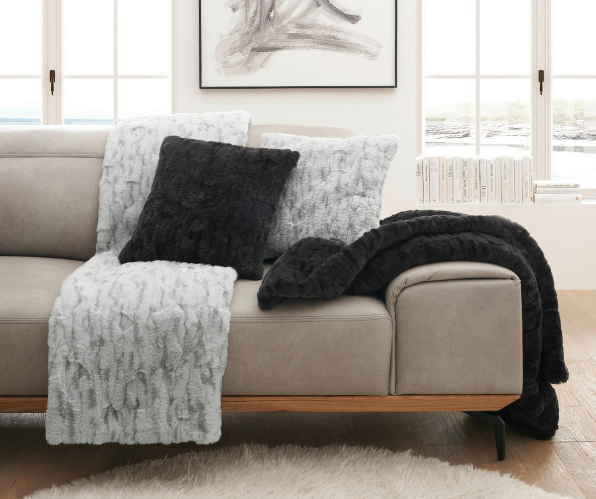 PLAID MR-Furry 130/170 cm  - Schwarz, Basics, Textil (130/170cm) - Musterring