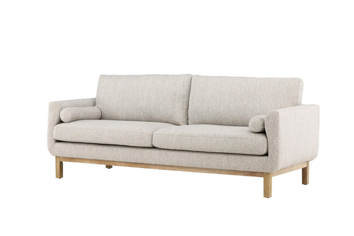 3-SITZER-SOFA Beige  - Beige, MODERN, Holz/Textil (214/90/88cm) - Livetastic
