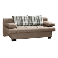 SCHLAFSOFA Helen in Beige  - Wengefarben/Beige, KONVENTIONELL, Holz/Textil (200/80/94cm) - Novel
