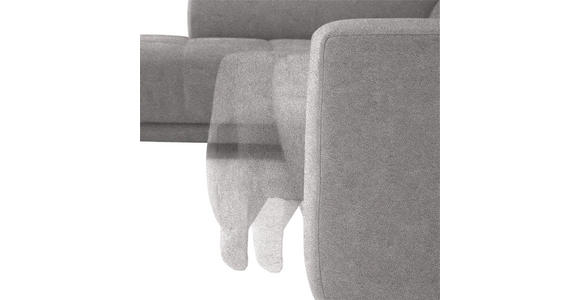 ECKSOFA in Mikrofaser Hellgrau 207/301 cm - Hellgrau/Schwarz, Design, Textil/Metall (207/301cm) - Xora