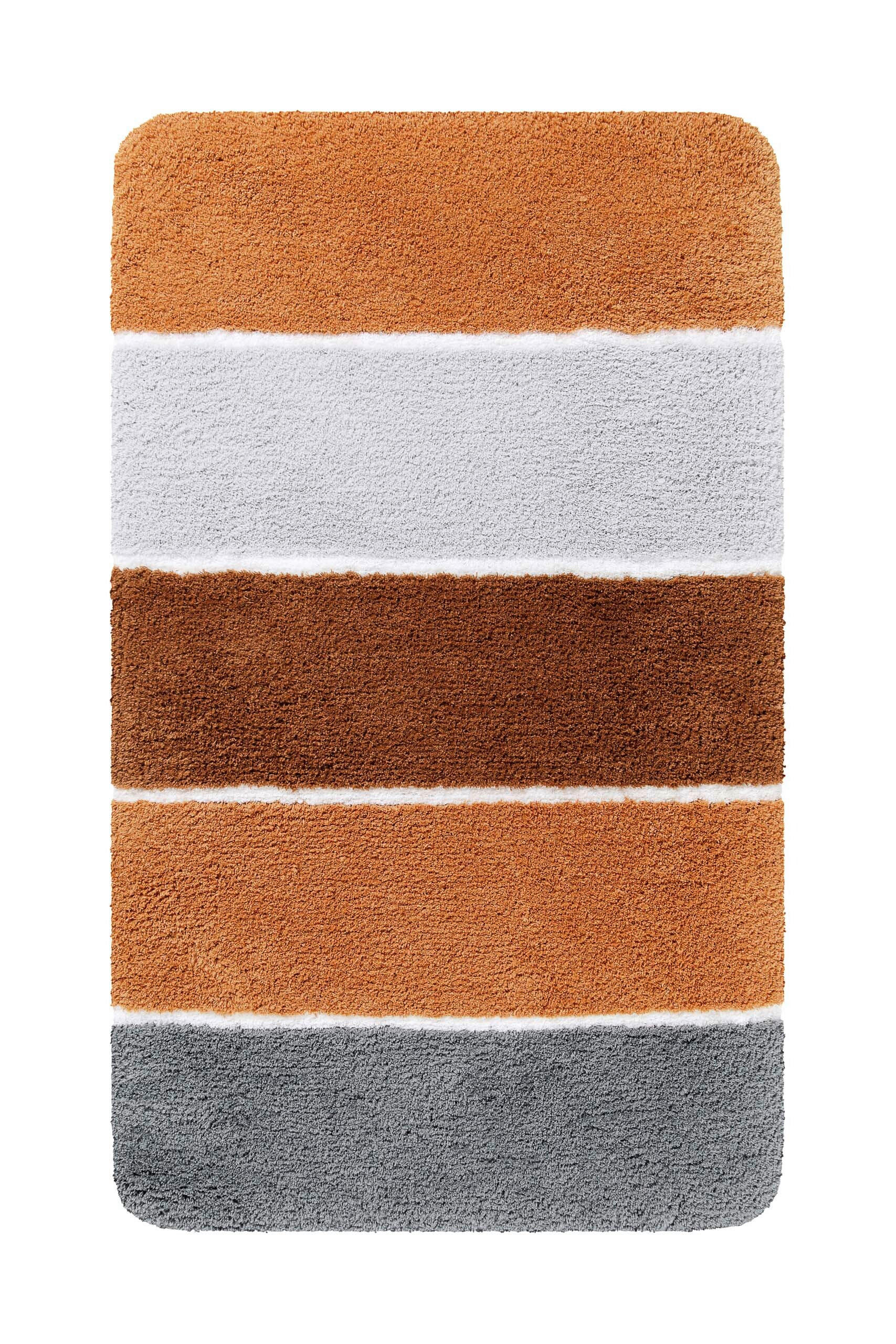 BADTEPPICH Braun, Grau, Terracotta 80/150 cm  - Terracotta/Braun, Basics, Kunststoff/Textil (80/150cm) - WECON HOME