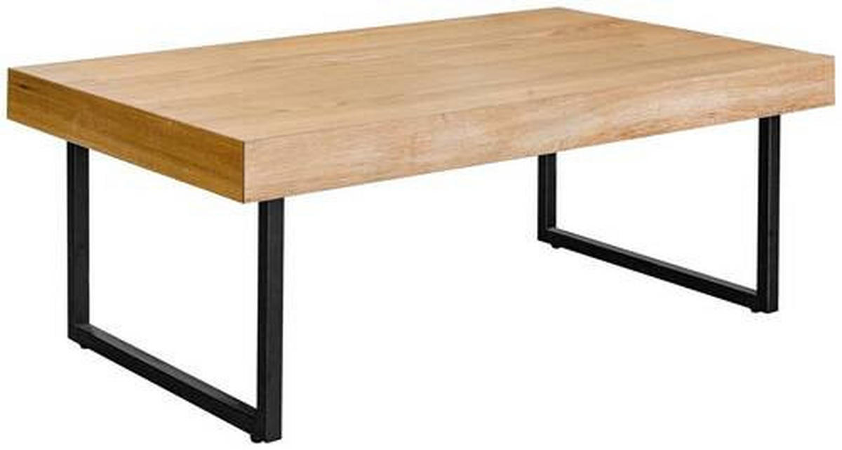 COUCHTISCH in Holz, Metall, Holzwerkstoff  - Eichefarben/Schwarz, Design, Holz/Holzwerkstoff (110/42,5/65cm) - MID.YOU