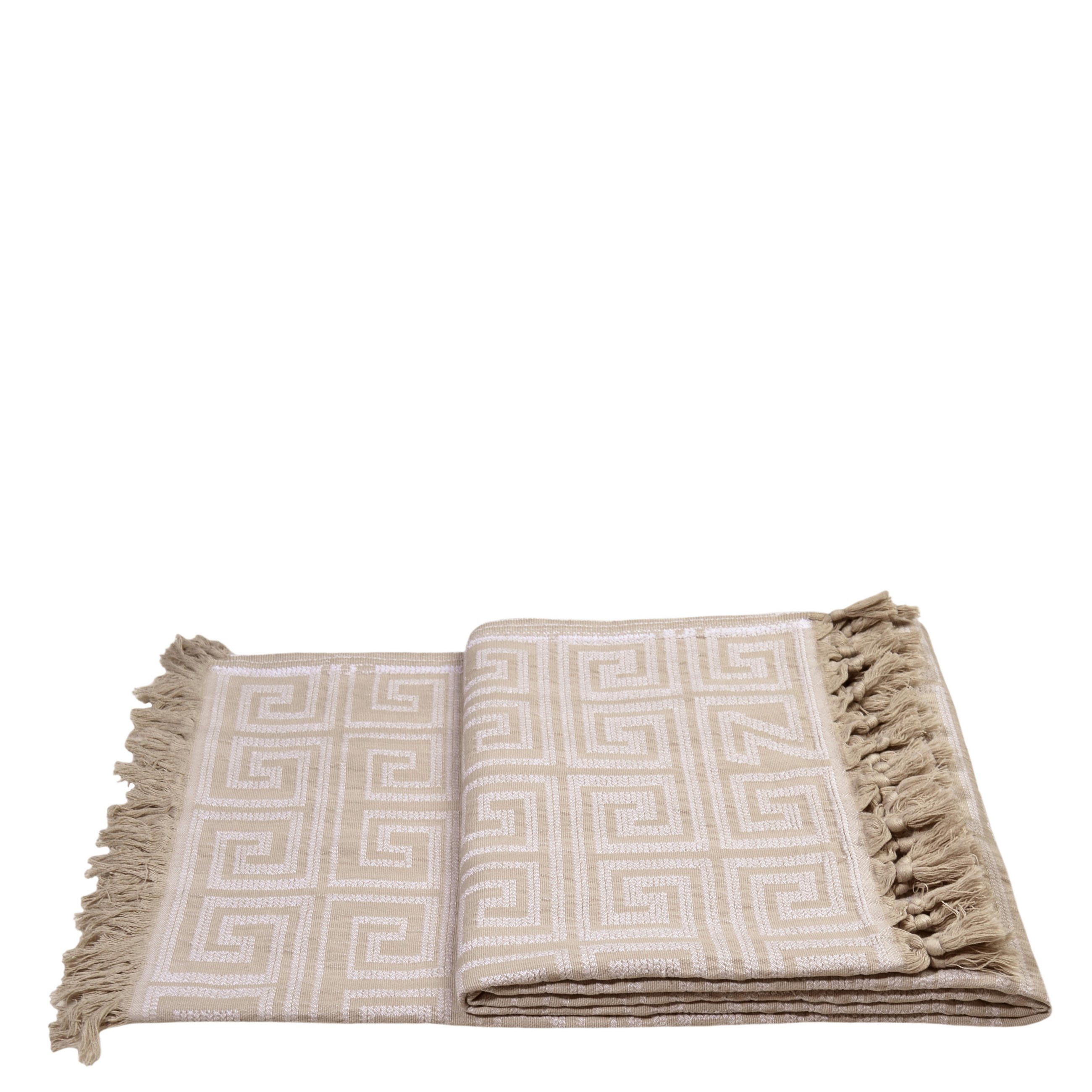 DECKE Sunny Leg 150/200 cm - Weiß/Naturfarben, KONVENTIONELL, Textil (150/200cm) - Zoeppritz