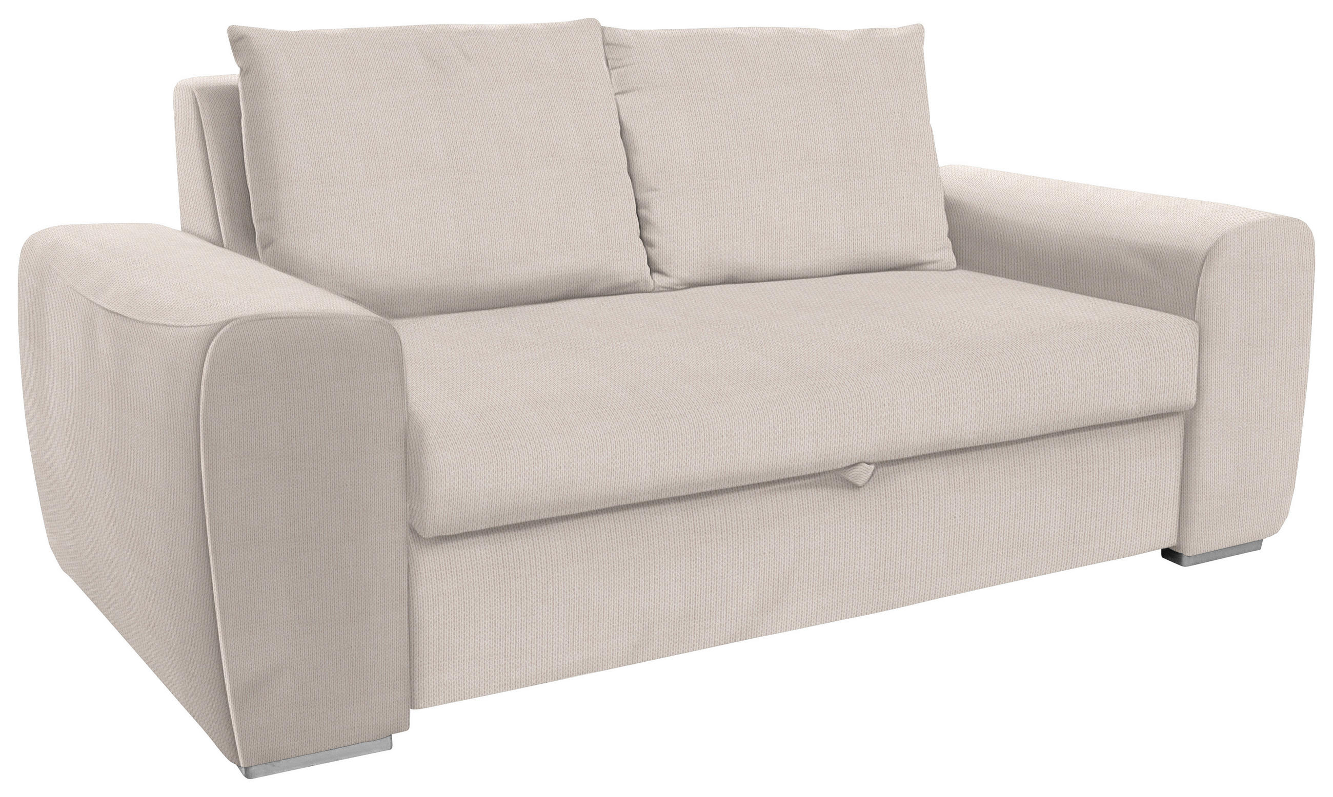 SCHLAFSOFA in Textil Beige  - Chromfarben/Beige, Design, Holz/Textil (199/92/97cm) - Livetastic