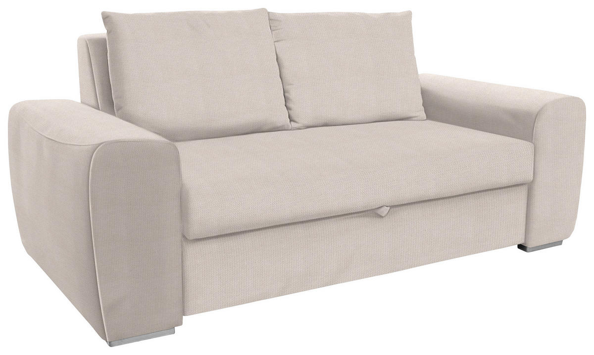 SCHLAFSOFA in Textil Beige  - Chromfarben/Beige, Design, Holz/Textil (199/92/97cm) - Livetastic