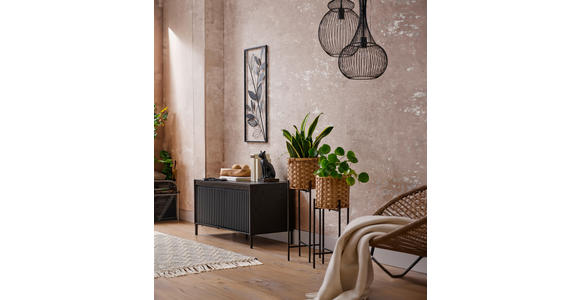 WANDDEKO Metall  - Schwarz, Natur, Metall (35,5/81,5cm) - Ambia Home