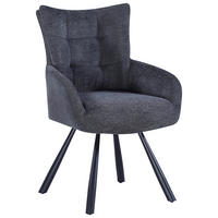 NASLANJAČ, kovina, tekstil siva  - siva, Design, kovina/tekstil (60/90/63cm) - Hom`in
