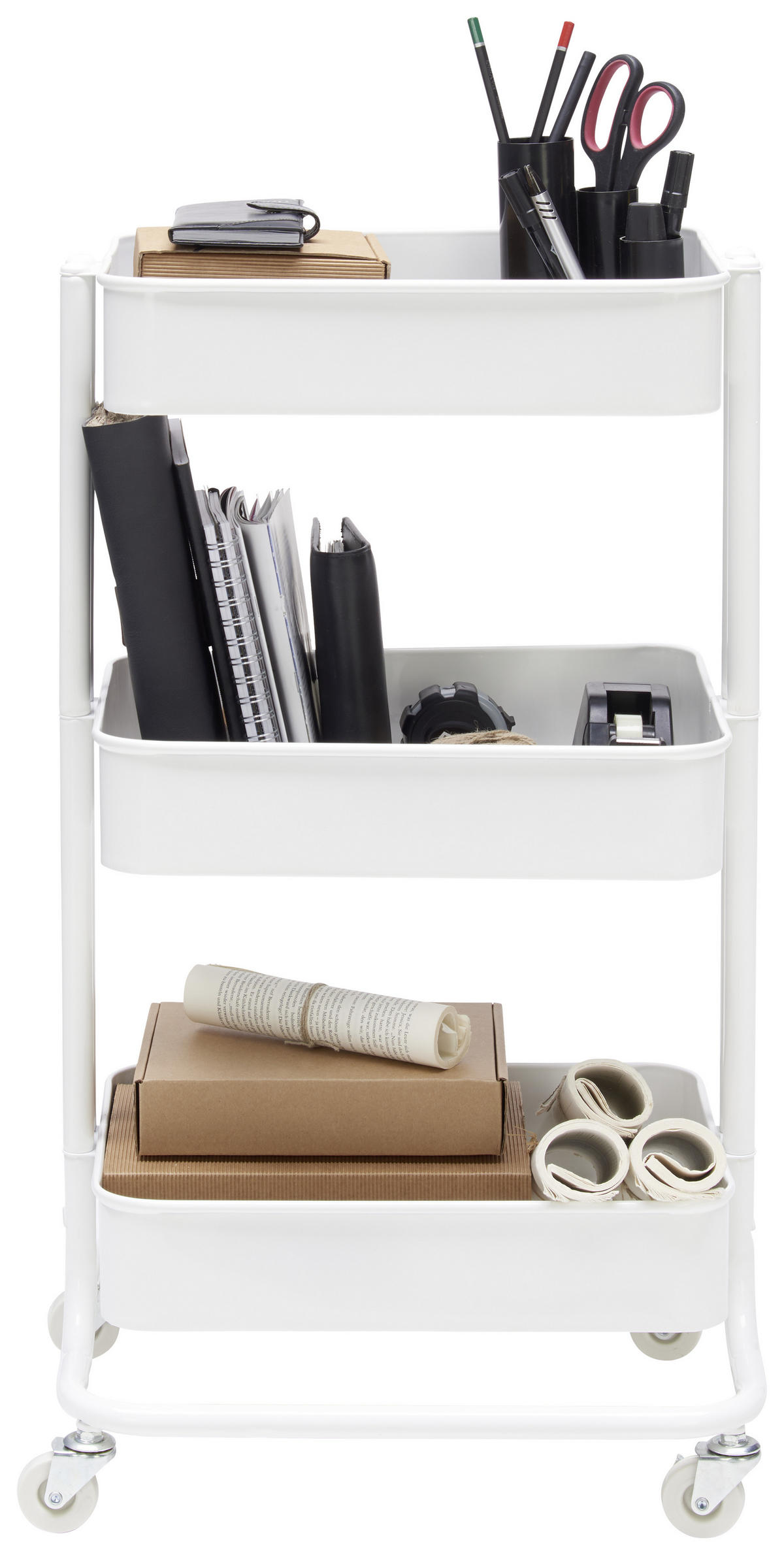 ALLZWECKWAGEN  - Weiss, Design, Metall (43/78,5/35cm) - home24